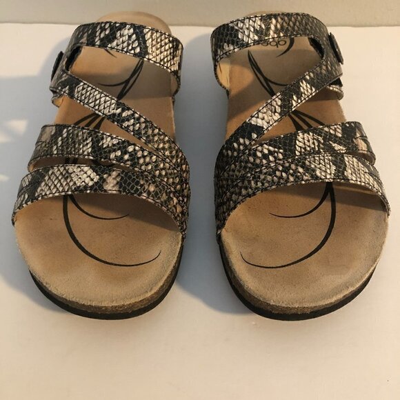 Abeo Baina Snake Print Sandals - Picture 3 of 7